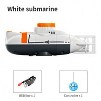 6-Channel Mini RC Underwater Vessel Waterproof Wireless Control Underwater Vessel Rechargeable Underwater for Bathtub