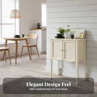 4-Door Entryway Sideboard Timeless Design Look Entryway Table Table Vintage Design Easy Assembly for Renters, Kitchen, Bedroom