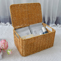 Plastic Rattan-Style Storage Box for Organizing Clothes and Accessories