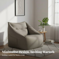space-efficient 2-Person Sofa Minimalist Design space-efficient Upholstered Bench Wooden Legs