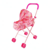 Doll Carriage with Canopy Foldable Doll Carriage Lightweight Toy Pushchair for Kids, Playroom