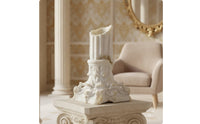 Column Vase Embossed Pedestal Vase Architectural for Living Room, Showroom