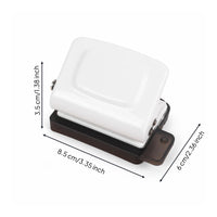 6-Hole Perforator with Positioning Guide Compact Six-Hole Punch Mini Stationery for Students, Loose-Leaf Notebooks, DIY Binding