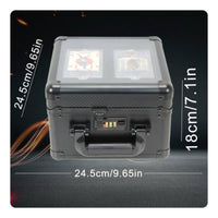 PSA BGS Card Storage Case Carbon Fiber Look Double Layer Card Box Large Capacity