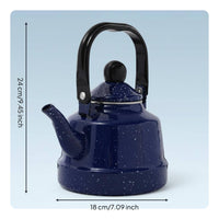Induction Kettle Retro European Design Enamel Kettle Easy to Clean for Outdoor