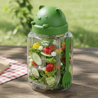 Bear Lid Salad Jar Easy to Carry Salad Jar for Office