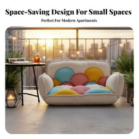 Convertable Cushioned Floor Sofa Foldable Design Household Furniture Space-Saving Versatile for Students, Bedroom, Dorm Room