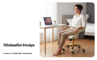 Upholstered Rotating Chair with Casters Minimalist Design Office Furniture High Spine Spinerest Easy Assembly for Study Room