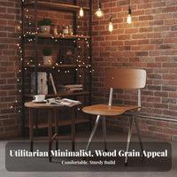 Industrial Schoolhouse Seat Long-Lasting Dining Chair Armless Design