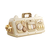 Fine Motor Skills Busy Bag Toy Travel-Friendly Busy Board with Gears Handheld Sensory Board with Handle Portable for Toddlers, Preschoolers, Kids