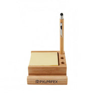Bamboo Desktop Organizer Vertical Phone Stand Organizer Rectangular