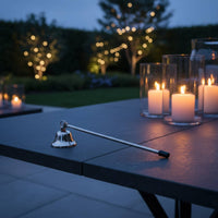 Minimal Smoke Candle Snuffer Elegant Design Swivel Head Bell Snuffer Long Handle Candle Extinguishing Tool for Temple, Church, Spa