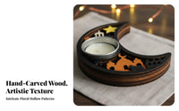 Holiday Themed Star Shaped Candle Holder Hollow-out Pattern Moon Shaped Candle Holder Elegant Design for Bedroom, Meditation Space, Wedding