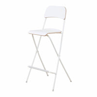 Collapsible High-Back Stool Space-Saving Folding Chair Comfortable Backrest