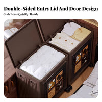 foldable Cabinet with casters Large Capacity for Closet, Renters, Parents