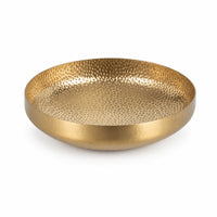 Plate with Hammered Texture Deep Stainless Steel Plate Versatile Stainless Steel Dish for Dinner Party