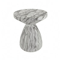 Pedestal Side Table Flat Tabletop Small Side Table Sturdy for Beside Sofa
