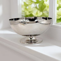 Large Stainless Steel Fruit Bowl and Snack Tray in Modern Minimalist Style