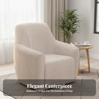 Upholstered Rotate Chair 360-Degree Rotation Upholstered Rotate Armchair Modern Design High-Density Foam for Living Room