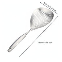 Japanese Skimmer Spoon a-Piece Handle Perforated Skimmer Spoon Draining Food Prep Gear