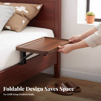 foldable Bedside Tray Space-Saving Storage Rack no-tools-required installation for Small areas