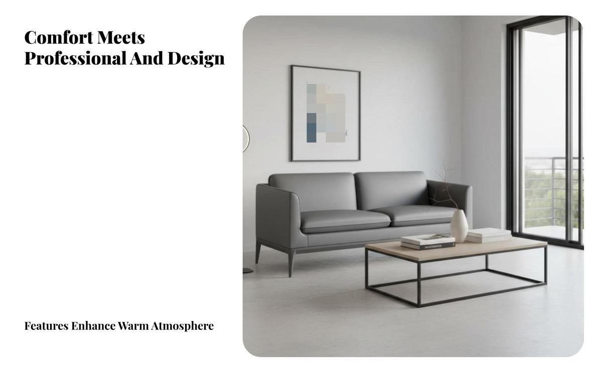 Modern Design Curved Loveseat and Armchair Group Minimalist & design Reception Seating Comfortable Seats Lounge Set adaptable configuration for Business Owners, Office Managers, Interior Designers, Lobby, Living Room, Apartment