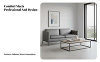 Modern Design Curved Loveseat and Armchair Group Minimalist & design Reception Seating Comfortable Seats Lounge Set adaptable configuration for Business Owners, Office Managers, Interior Designers, Lobby, Living Room, Apartment