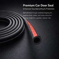 Universal Truck Hood Seal Strip, Car Door Rubber Sealing Strip, Automotive Weather Seal, Noise Insul - Medium D-shape with groove, 12x12mm