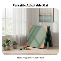 Thickened Cushion Foldable Gymnastics Mat Non-Slip Thick Sit-up Pad Shock Absorption Folding Panel Mat Wear-Resistant for Students, Combat Artists, Dance Studio, School, Training Center, Stretching