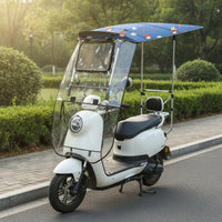 Electric Scooter Rain Cover Windproof Motorbike Sunshade Canopy Weatherproof