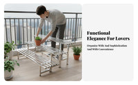 Tiered Plant Stand Multitier Design Garden Supply Indoor and Outdoor Use