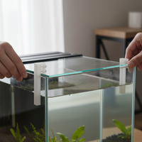 Aquarium L-Shaped Divider Clips for Fish Tank Turtle Tank