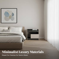 Sculptural Bedside Table Minimalist Design Nightstand Floor-Standing for Office