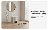 Lidded Shoe Changing Stool High-Resilience Foam Pad Upholstered Storage Ottoman Sturdy Construction Sturdy Wood Frame
