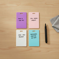 4 Pieces Silicone Memo Board Erasable Stationery Portable for Desk