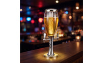 Countertop Two-spoutTap Beverage Dispenser Transparent Beverage Dispenser with Ice Column Stable Drink Dispenser with Tap Sturdy for Bartenders