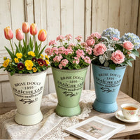 Ice Cream Container Planter with Base Rustic Container Vase Decorative Print