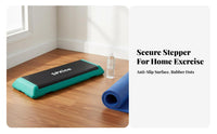 Non-Slip Surface Aerobic Step Deck Stable Grip Feet Workout Step Bench Long-Lasting ABS Material Adjustable Exercise Stepper Sturdy Construction for Beginners, Women, Home Gym