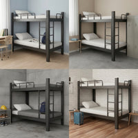 Metal Bunk Bed Frame Space-Saving Metal Bunk Bed Heavy-Duty Furniture for Students, Dormitory, Dorm Room