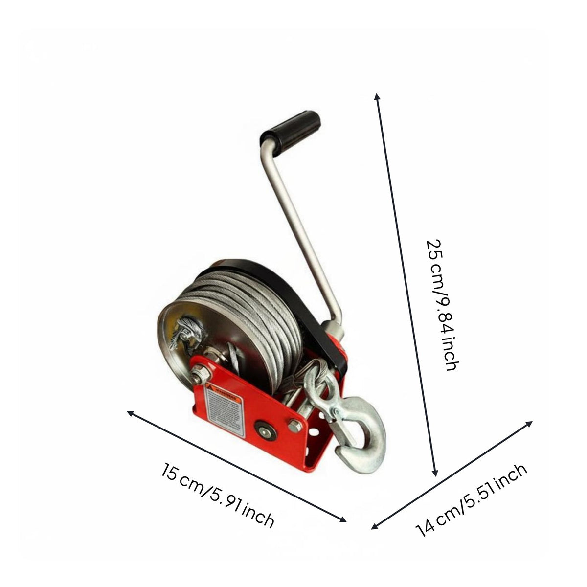 Self-Locking Hand Winch High Temperature Quenched Gear Automatic Brake Winch