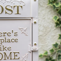 Embossed Wall Mailbox Easy to Install Vintage Iron Mailbox for Indoor Storage