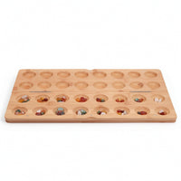Traditional Wooden Mancala Game Foldable Mancala Board Game Folding Portable for Families, Kids, Classrooms, Travel