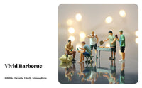 Miniature BBQ Scene Figurine High Intricacy 1:64 Scale Human Miniature model:64 Scale People Figure Realistic Features Tiny