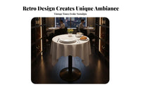 Retro Design Restaurant Table and Chair Set Commercial Grade Upholstered Cafe Chair Comfortable Upholstery Vintage Dining Armchair Sturdy for Bar Owners, Interior Designers, Homeowners, Dessert Shop, Lounge, Kitchen