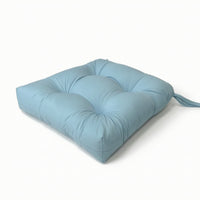 Tufted Chair Cushion with Ties Padded Patio Chair Cushion Square Weather-Resistant for Garden