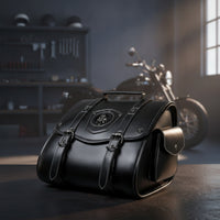 Motorcycle Hanging Bag Black Motorcycle Bag with  Strap Easy to Clean for Commuters