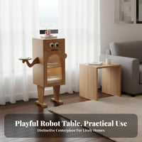 Robot lighting fixture Table Space-Saving Side Cabinet Multi-Functional Drawer Storage for Adults, Kids, Bedroom, Lounge Area