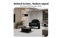 Upholstered Club Chair Modern Minimalist Design Rounded Accent Chair Soft Upholstery Luxurious Padding Ing for Reception Area