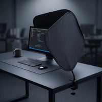 Portable Desktop Privacy Screen with Clamps Lightweight Clamp-on Privacy Screen Flexible Foldable Office Divider Adaptable for Computer Workstation