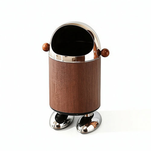 Trash Can with Wheels Portable Wastebasket Long-Lasting for Living Room